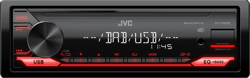 JVC KD-X182DB . Digital Media Receiver 1 DIN con tuner digitale DAB+
