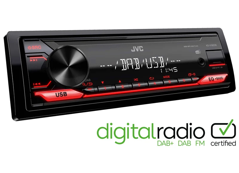 JVC KD-X182DB . Digital Media Receiver 1 DIN con tuner digitale DAB+