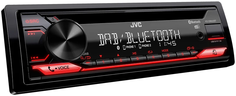 JVC KD-DB622BT Sintolettore CD 1DIN con Bluetooth e tuner digitale DAB+