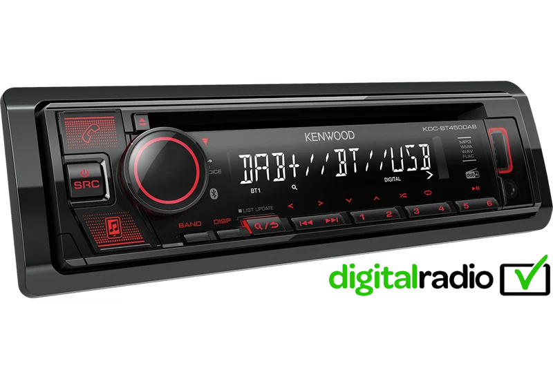 Kenwood KDC-BT450DAB Sintolettore CD/USB con Bluetooth e tuner digitale DAB+