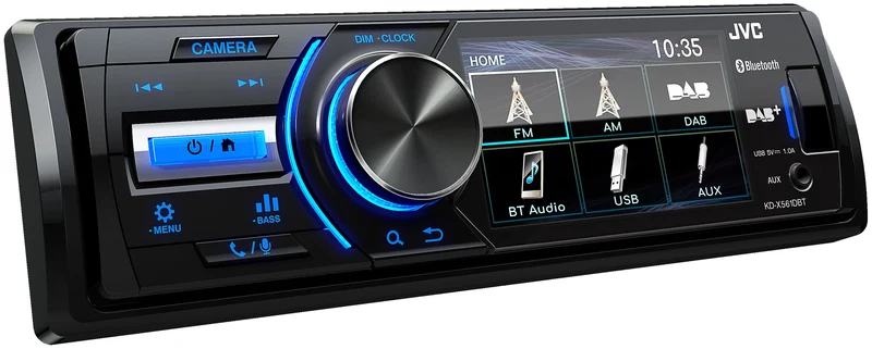 JVC KD-X561DBT Digital Media Receiver con monitor da 3" , tuner DAB+ integrato e interfaccia Bluetooth