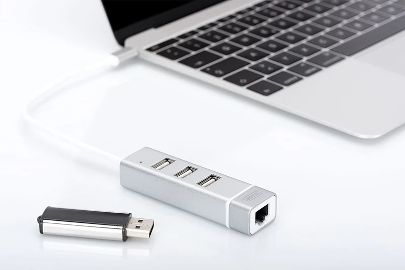 Hub Digitus 3 Porte USB 1 Ethernet DA-70253