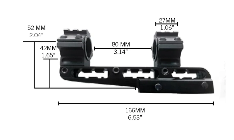 Konus CANTILEVER MOUNT Montatura per Ottiche Adatta per Slitte Weaver e Picatinny
