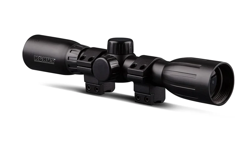 KONUS Konusfire 4x32 Ottica Professionale Dotata di Anelli per Slitta, Zoom 4x32