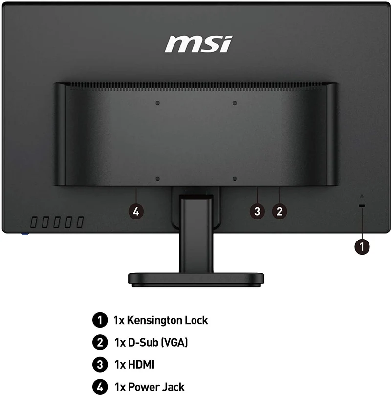 MONITOR 21,5" MSI PRO MP221 IPS FHD 5MS VGA/HDMI