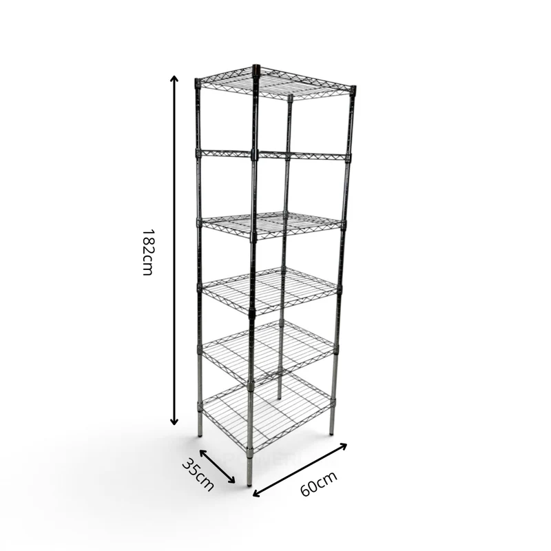 Scaffale Metallika H 182cm – 6 Ripiani 60×35 cm