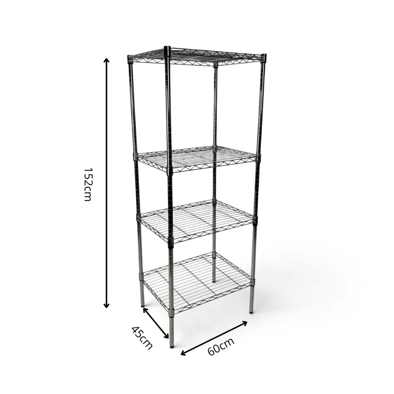 Scaffale Metallika H 152cm – 4 Ripiani 60×45 cm