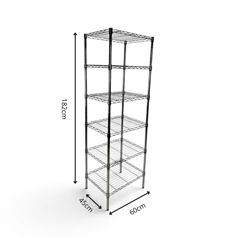 Scaffale Metallika H 182cm – 6 Ripiani 60×45 cm