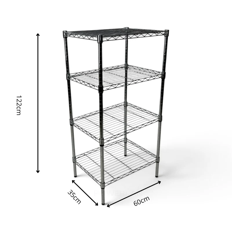 Scaffale Metallika H 122cm – 4 Ripiani 60×35 cm