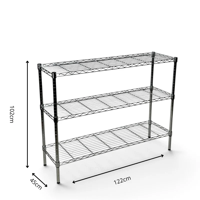 Scaffale Metallika H 102cm – 3 Ripiani 122×45 cm