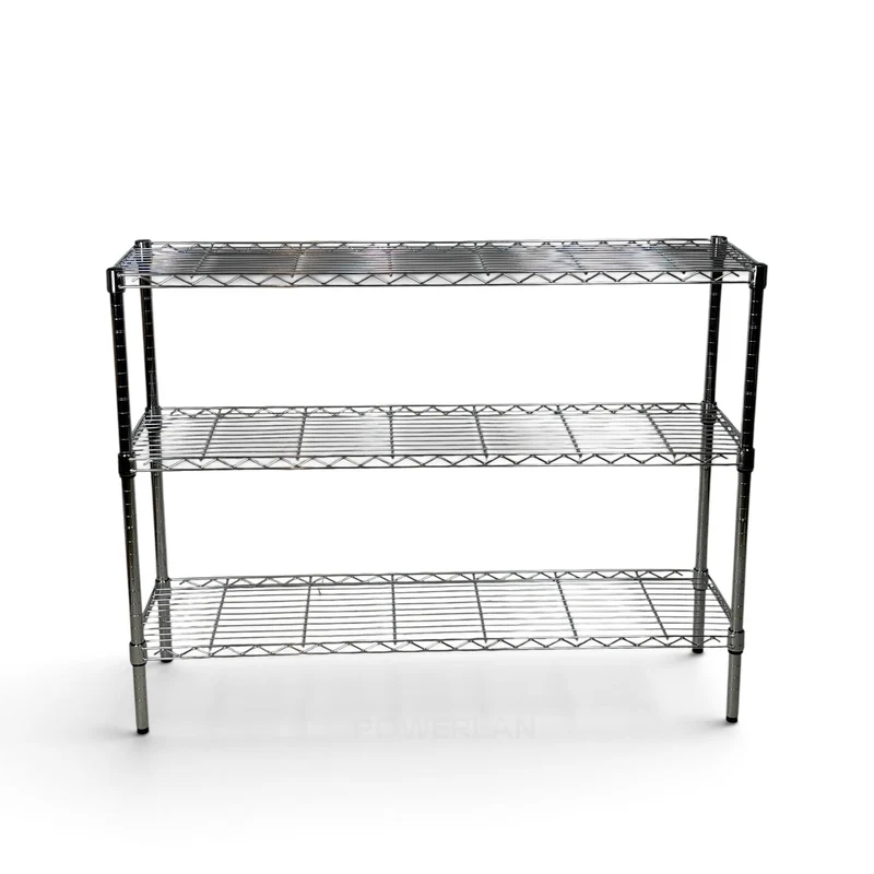 Scaffale Metallika H 92cm – 3 Ripiani 122×35 cm