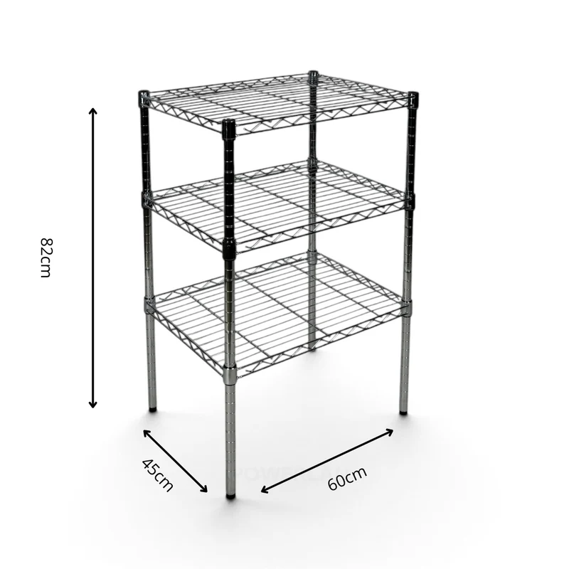 Scaffale Metallika H 82cm – 3 Ripiani 60×45 cm