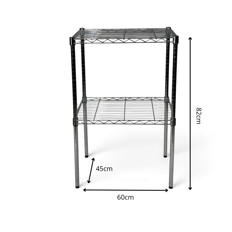 Scaffale Metallika H 82cm – 2 Ripiani 60×45 cm