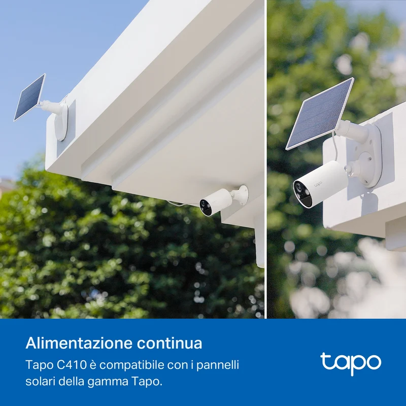 Tapo C410 Telecamera Wi-Fi Esterno a Batteria 2K 3MP, Visione Notturna a Colori, 2pz