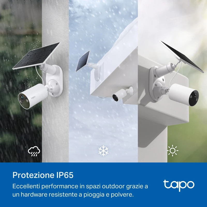 Tapo C401 KIT Telecamera WiFi Esterno 1080P 2MP Batteria con Pannello Solare