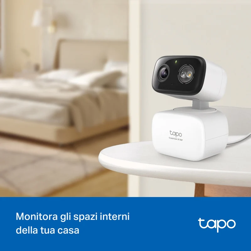 Tapo C236 Telecamera WiFi Esterno/Interno 3K 5MP, Visione a Colori, 360° PTZ