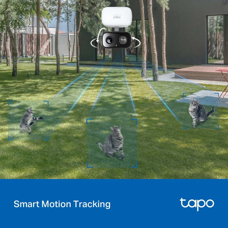 Tapo C236 Telecamera WiFi Esterno/Interno 3K 5MP, Visione a Colori, 360° PTZ