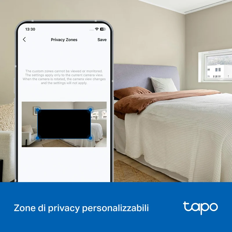 Tapo C236 Telecamera WiFi Esterno/Interno 3K 5MP, Visione a Colori, 360° PTZ