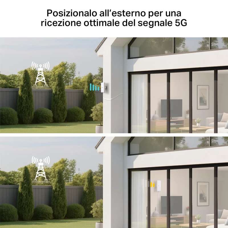 Archer NX200-Outdoor Router 5G con SIM Esterno WiFi 6 AX1800, 2.5GE PoE, IP66