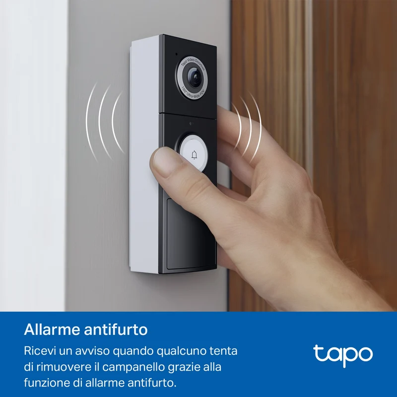 Tapo D235 Videocitofono WiFi 2K 5MP, Batteria 10000mAh o Cablato
