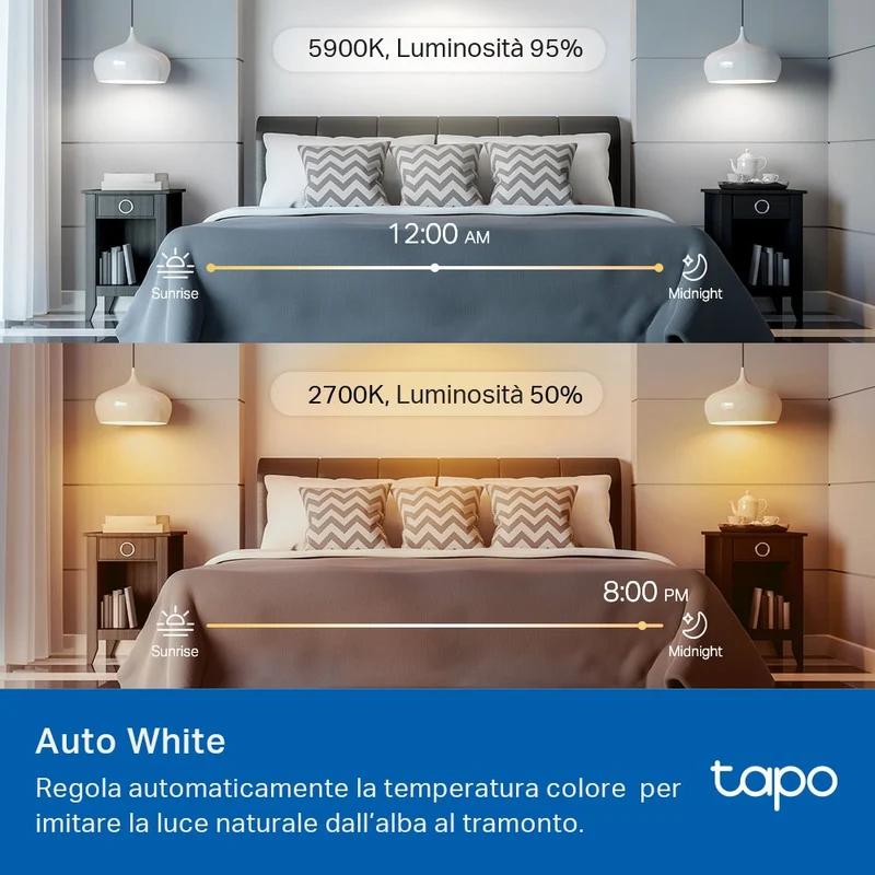 Tapo L535E Lampadina Smart Matter E27 Multicolore 1055lm 75W Alexa Google