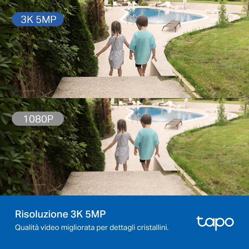 Tapo C530WS Telecamera WiFi Esterno 3K 5MP, Starlight, 360° PTZ, WiFi/Ethernet