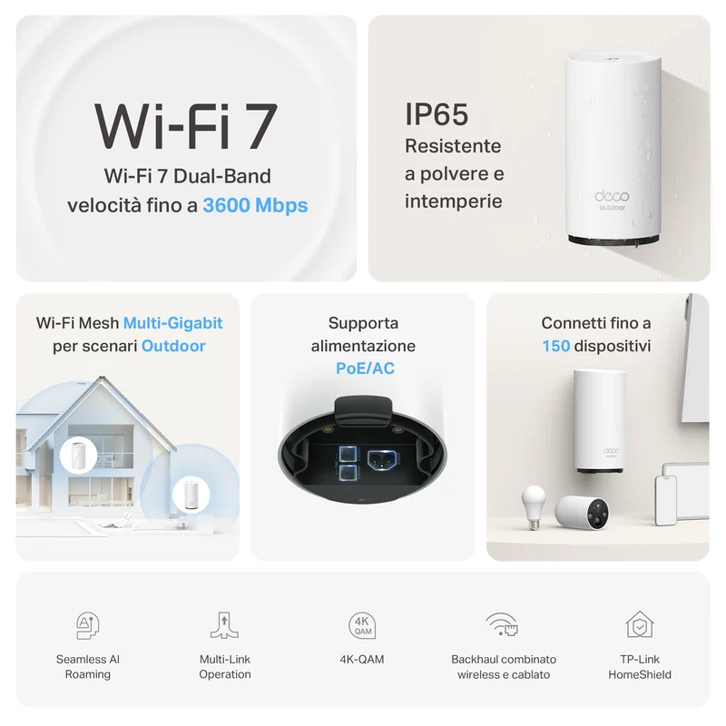 Deco BE25-Outdoor Sistema Mesh Wi-Fi 7 BE3600Mbps
