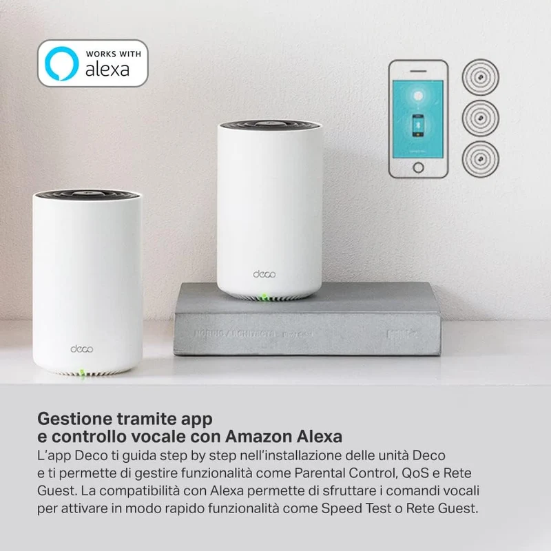 Deco PX50 Sistema Mesh Wi-Fi 6 AX3000 + Powerline G.hn G1500, 3pz