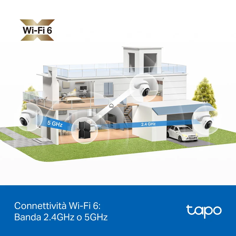 Tapo C560WS Telecamera WiFi Esterno 4K 8MP, Starlight, 360° PTZ, Starlight