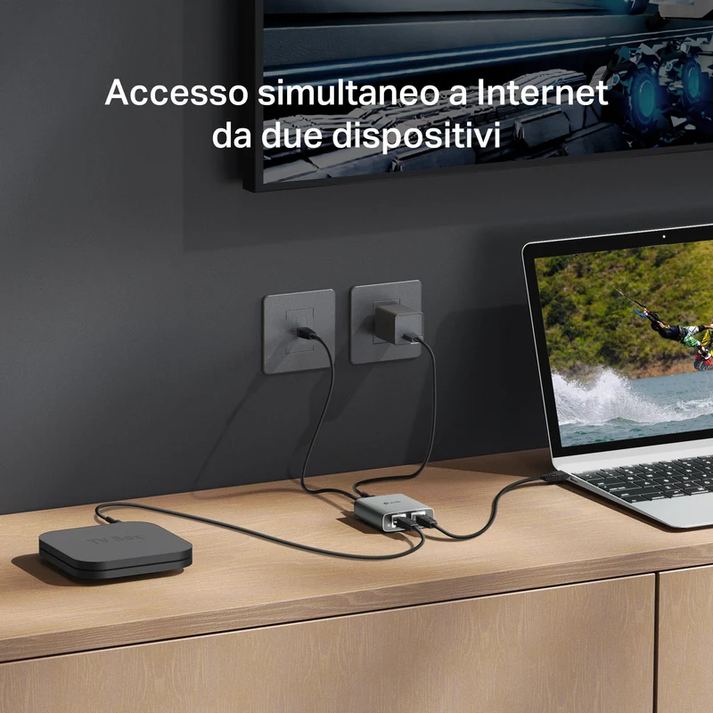 EH210 Sdoppiatore Ethernet Gigabit da 1 a 2