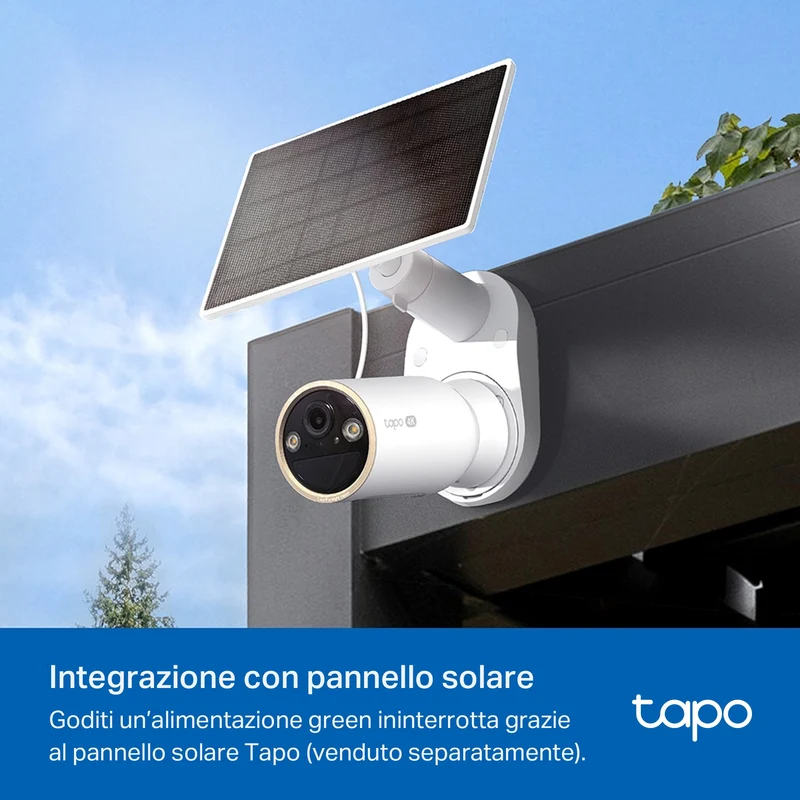 Tapo C460 Telecamera WiFi Esterno 4K 8MP Batteria, Base Magnetica Starlight