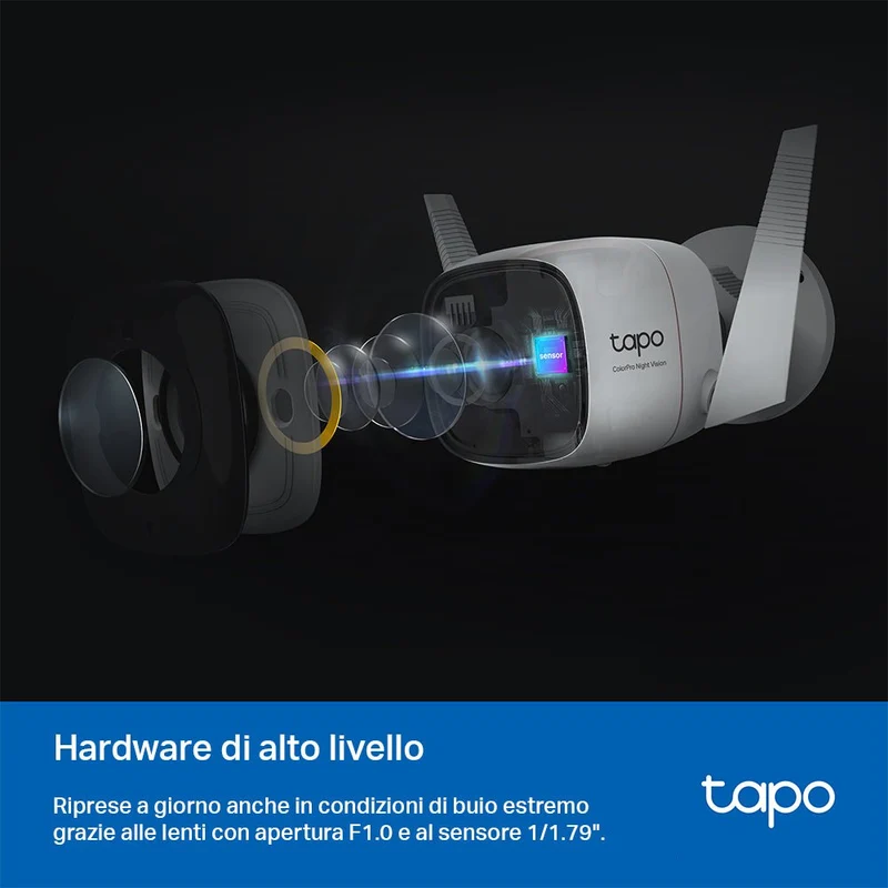 Tapo C325WB Telecamera WiFi Esterno 2K 4MP, ColorPro, WiFi/Ethernet