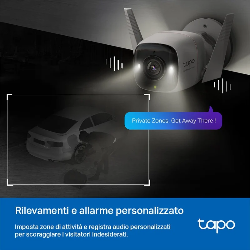 Tapo C325WB Telecamera WiFi Esterno 2K 4MP, ColorPro, WiFi/Ethernet