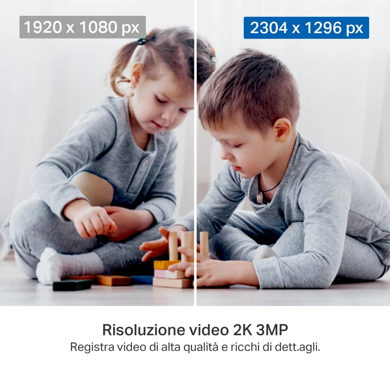 Tapo C211 Telecamera Wi-Fi Interno 2K 3MP, 360° Visuale, Nero