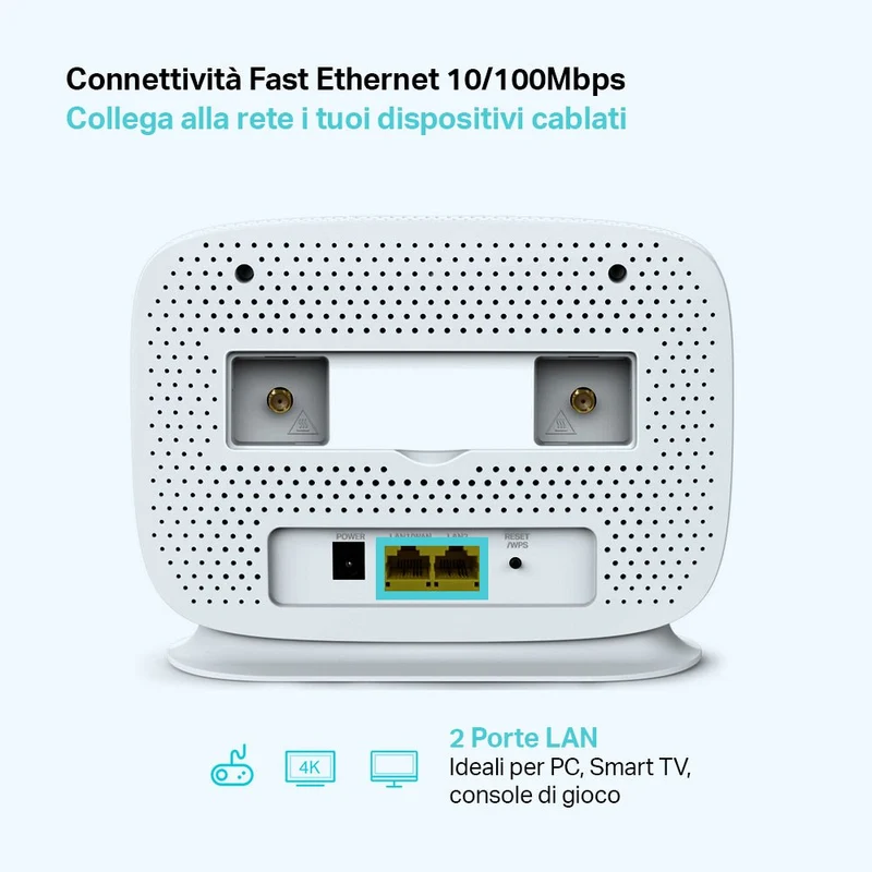 TL-MR105 Router WiFi con SIM 4G LTE CAT4 N300Mbps