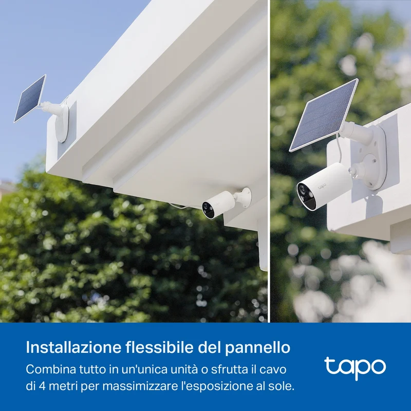 Tapo A201 Pannello Solare 2.5W 5.2V per Telecamere Batteria Cavo 4m