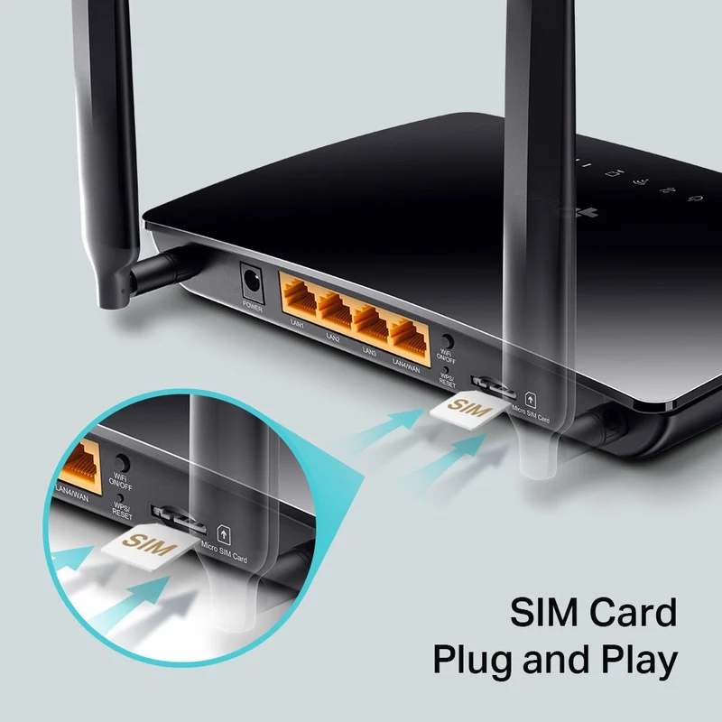Archer MR202 Router Wi-Fi con SIM 4G LTE CAT4 AC750Mbps