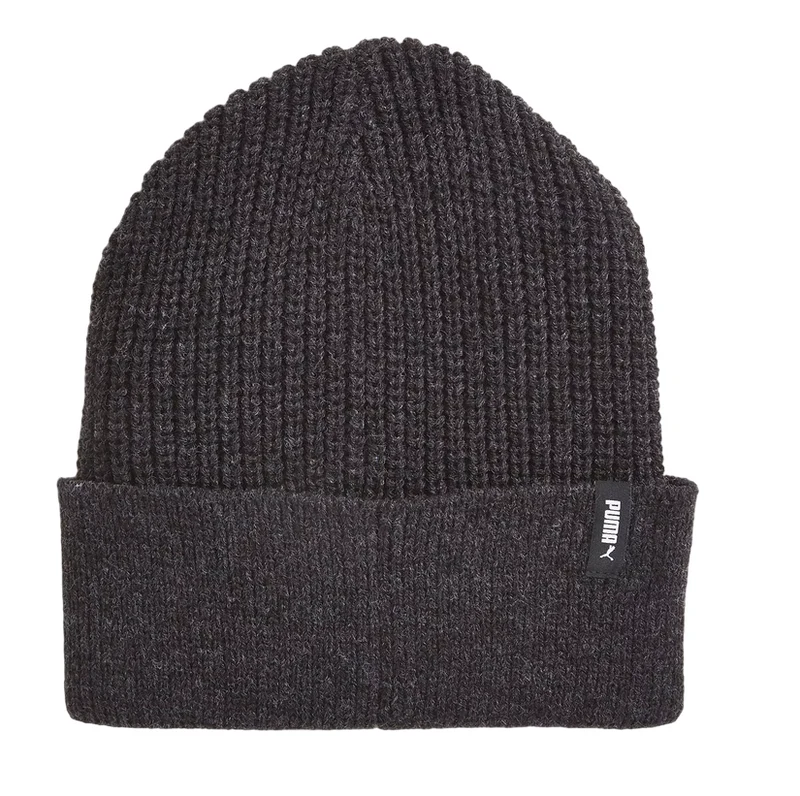 Puma cappello a cuffia a coste con logo metallico 024874-01 nero. Taglia unica
