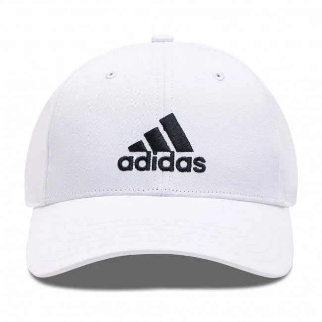Adidas Cappellino Baseball unisex a 6 pannello con logo ricamato FK0896 white