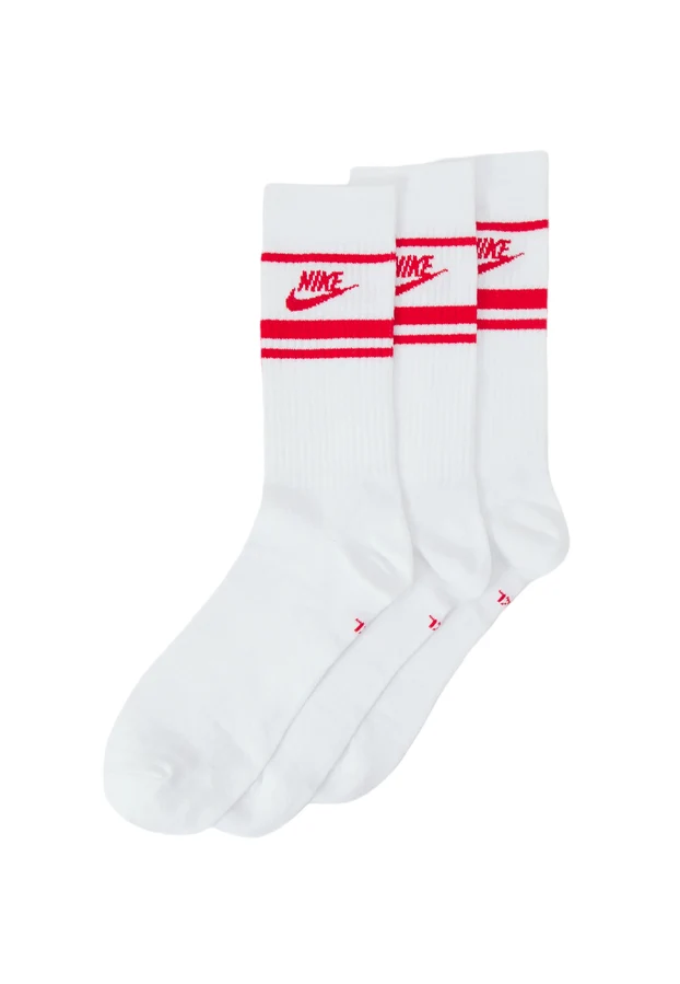Nike Calza Sportwear Everyday Essential media lunghezza confezione da 3 paia white-red