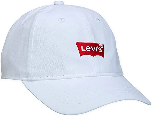 Levi's Kids Cappello con visiera da ragazzo Batwing Logo 9A8329-001 white