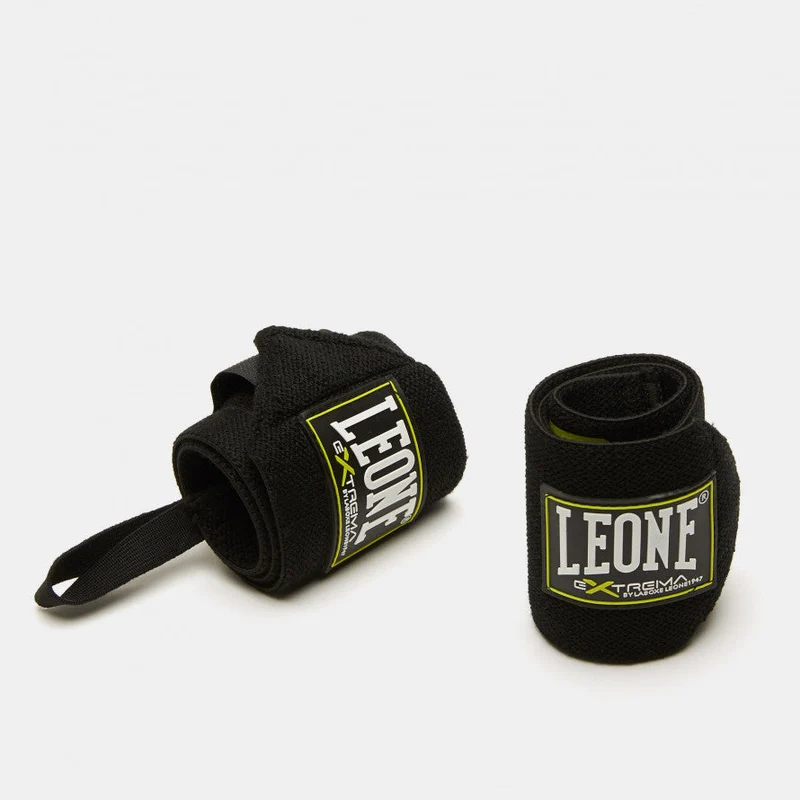 Leone polsiera per sollevamento pesi AB706 nero