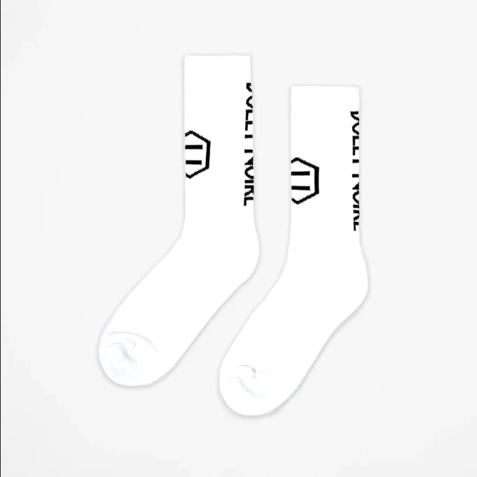Dolly Noire Socks Woven Frontal Hexagon sk048-ka-02 white