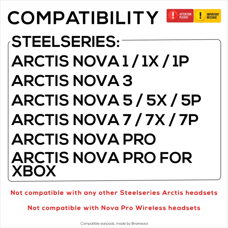Cuscinetti auricolari di ricambio perforati per cuffie Steelseries Arctis Nova Series 1/P/X, 3, 5/P/X, 7/P/X PRO e PRO per Xbox, in similpelle PU traspirante e memory foam.