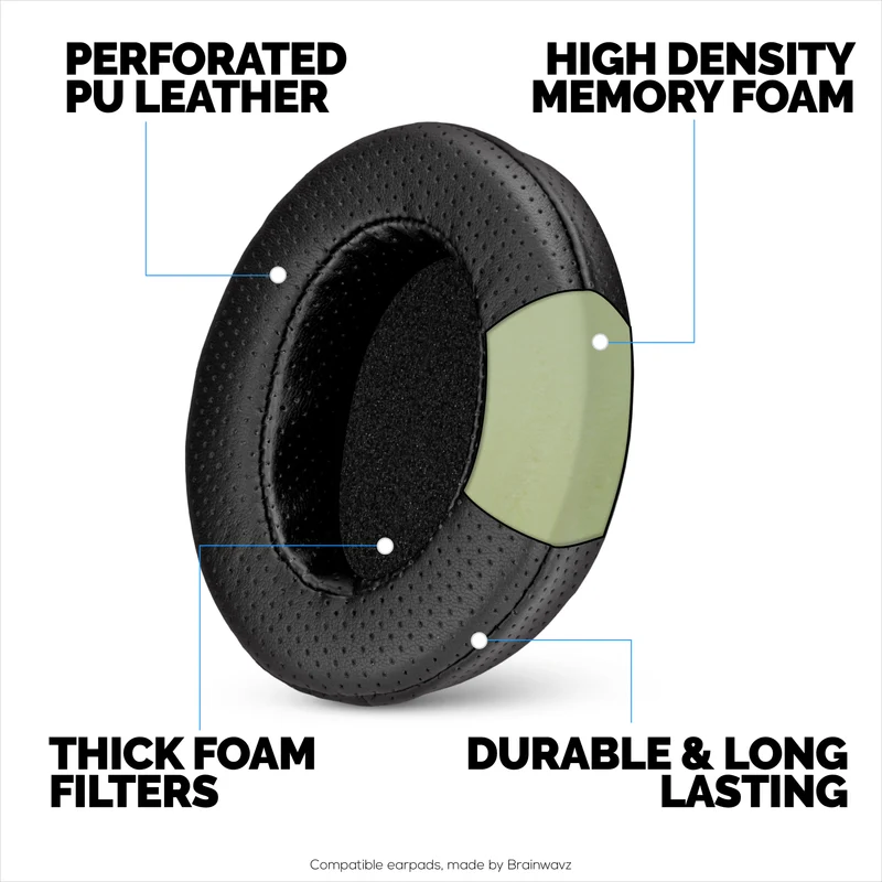 Cuscinetti auricolari di ricambio perforati per cuffie Steelseries Arctis Nova Series 1/P/X, 3, 5/P/X, 7/P/X PRO e PRO per Xbox, in similpelle PU traspirante e memory foam.