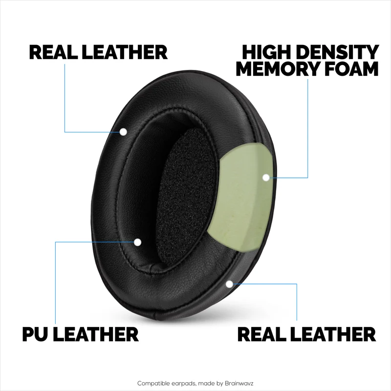 Mga Pamalit na Earpad na Gawa sa Katad para sa Steelseries Arctis Nova Series 1/P/X 3 5/P/X 7/P/X PRO at PRO para sa mga XBox Headset, Malambot na Tunay na Katad + Memory Foam