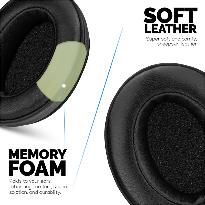 Mga Pamalit na Earpad na Gawa sa Katad para sa Steelseries Arctis Nova Series 1/P/X 3 5/P/X 7/P/X PRO at PRO para sa mga XBox Headset, Malambot na Tunay na Katad + Memory Foam