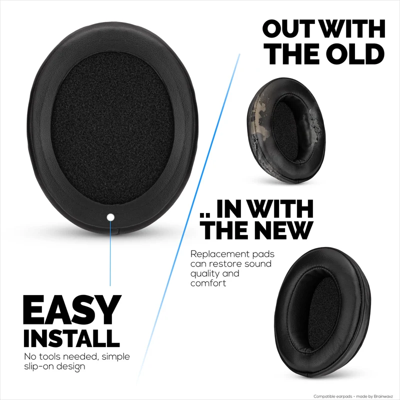 Mga Pamalit na Earpad na Gawa sa Katad para sa Steelseries Arctis Nova Series 1/P/X 3 5/P/X 7/P/X PRO at PRO para sa mga XBox Headset, Malambot na Tunay na Katad + Memory Foam