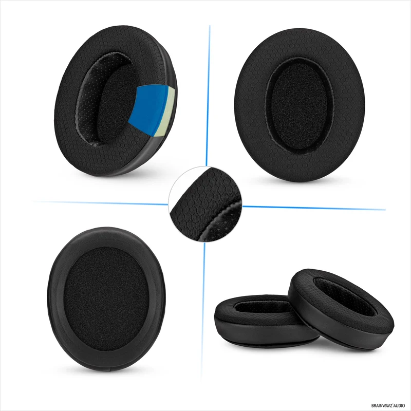 Mga Hybrid Replacement Earpad para sa Steelseries Arctis Nova Series 1/P/X 3 5/P/X 7/P/X PRO at PRO para sa XBox Headset, Malambot na Gel, Nakahingang Tela na may PU Leather at Memory Foam