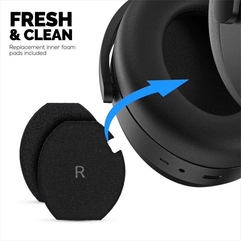 Mga Hybrid Replacement Earpad para sa Sennheiser Momentum 4 Headphones, Soft Cooling Gel, Silky Soft Breathable Fabric na may PU Leather at Memory Foam